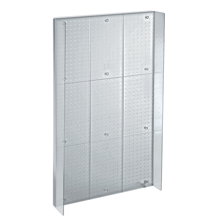 Azar Displays 24"W x 48"H Pegboard Powerwing Display (CLEAR FROST ONLY) 700358-CLR